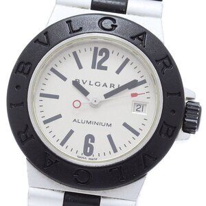 BVLGARI aluminum AL29A Date Silver Dial Quartz Ladies Watch_876614